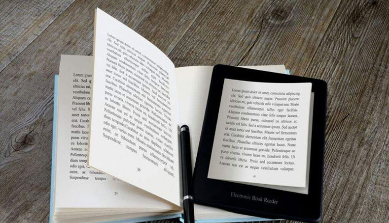 Visual comparison of Kindle Paperwhite and Kindle Fire, focusing on their suitability for childrens ebooks.